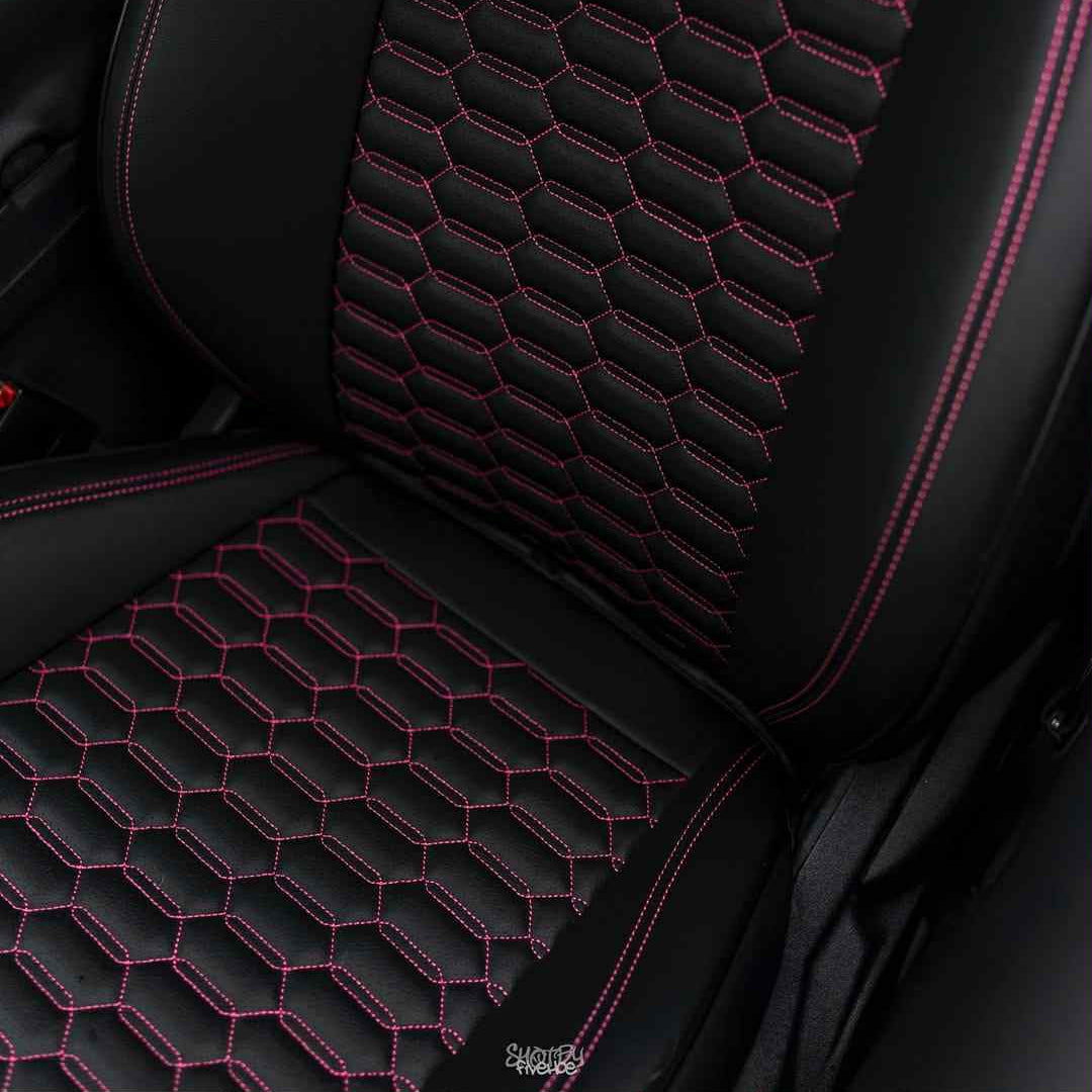 2015-23 Ford Mustang Coupe Double Hex Seat Covers (Custom Order)