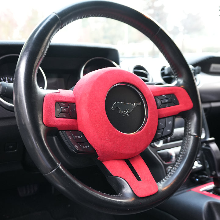 2015-23 Ford Mustang Alcantara Steering Wheel Airbag Cover