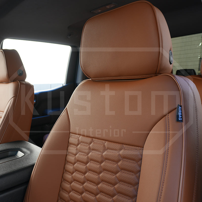 2019+ GMC Sierra Premium Custom Leather Seat Covers