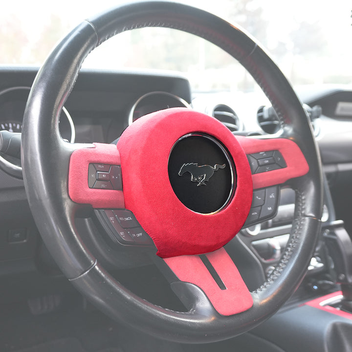 2015-23 Ford Mustang Alcantara Steering Wheel Airbag Cover