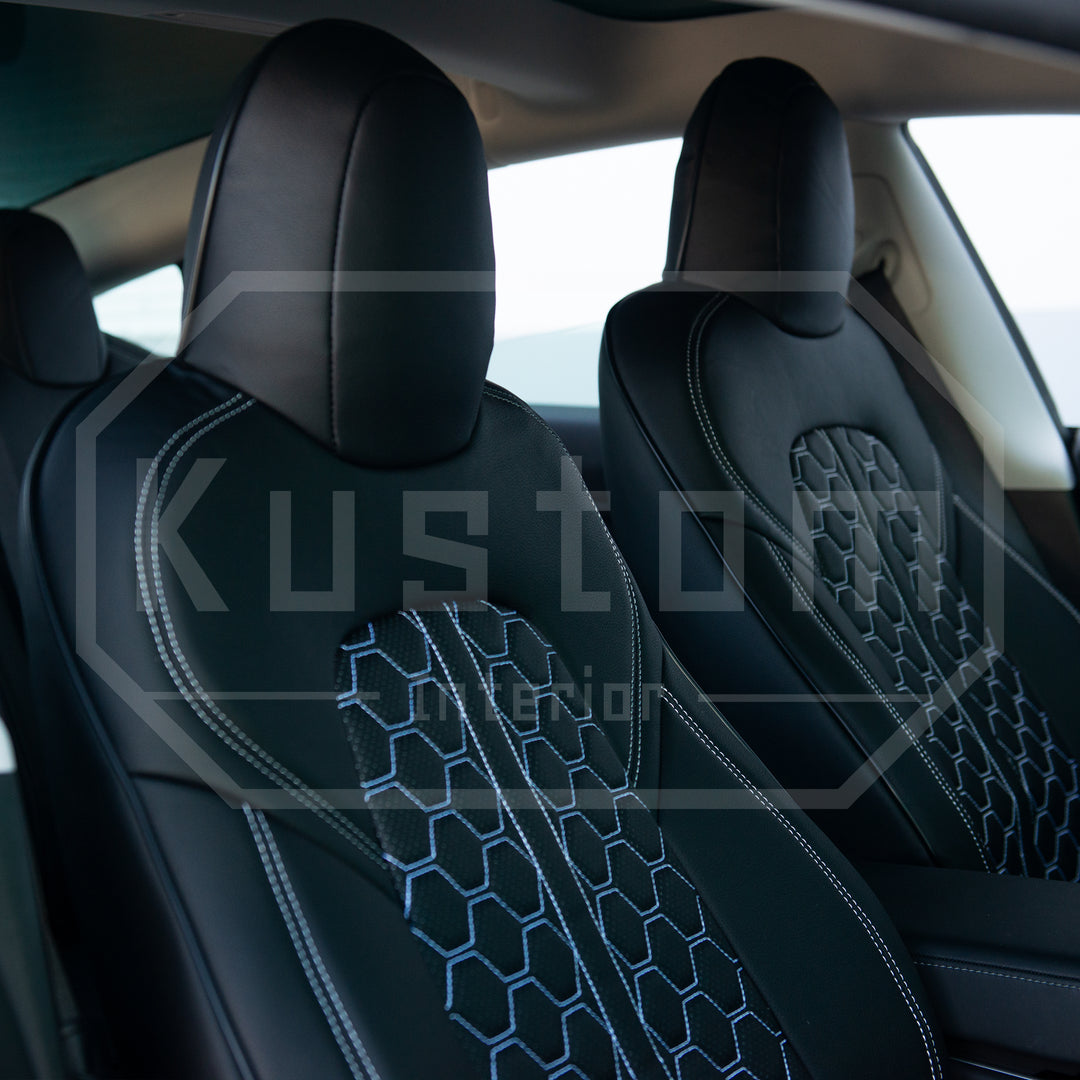 2019-23 Tesla Model Y Custom Premium Leather Seat Covers