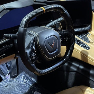 Corvette C8 Carbon Fiber Steering Wheel (Custom Order)