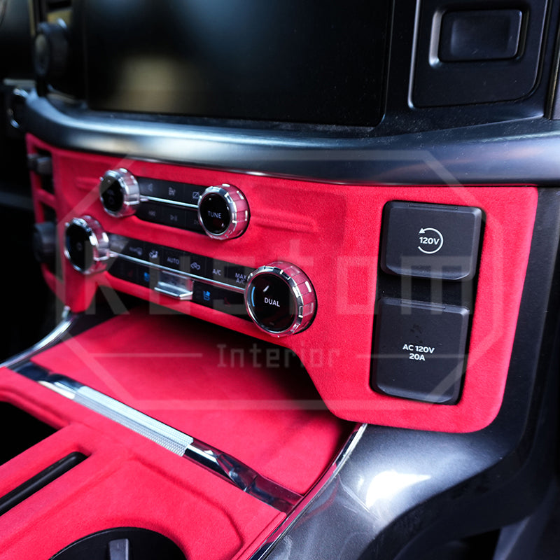 2021+ Ford F-150 Alcantara Console AC Vol Audio Button Panel