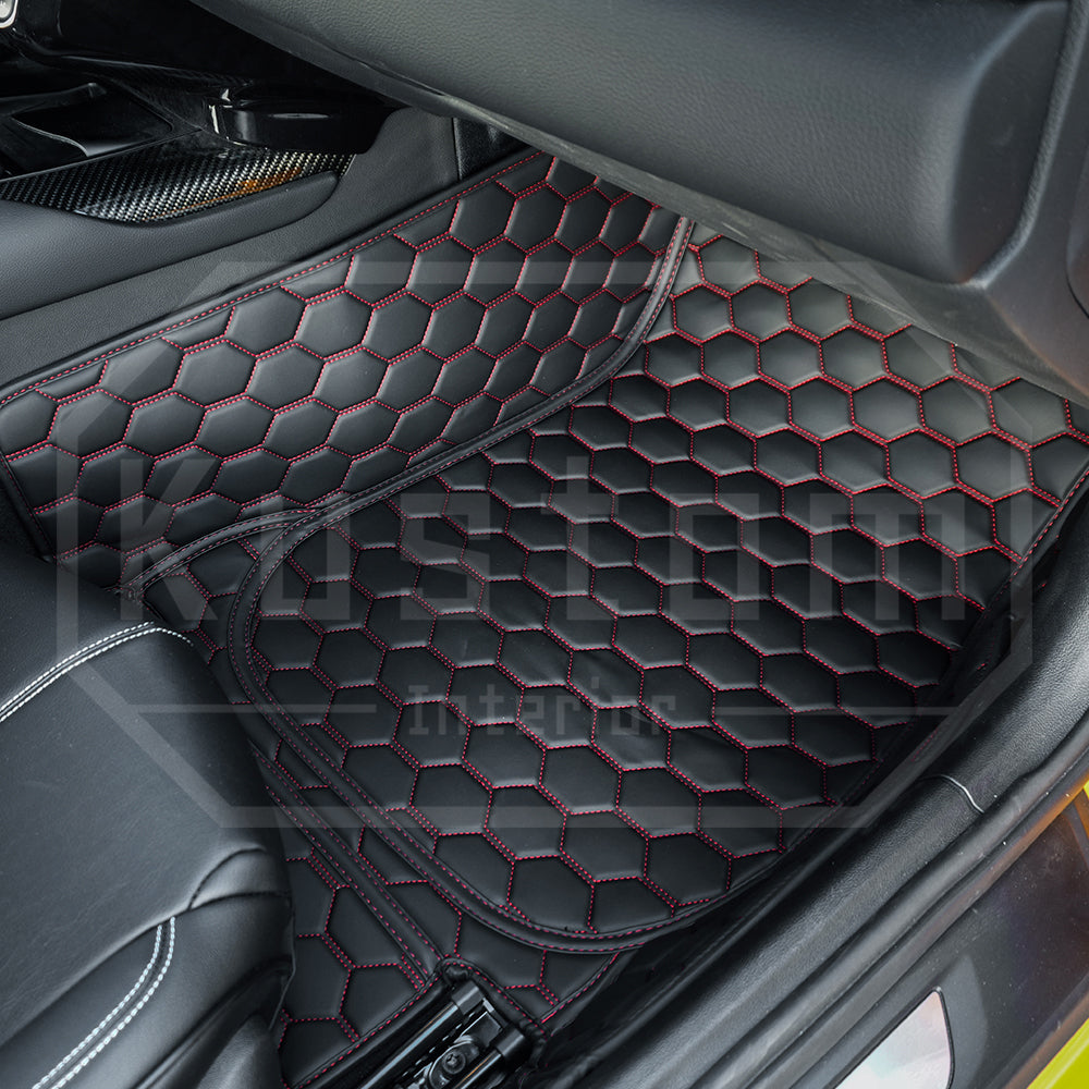 2020+ Toyota Supra Honeycomb Leather Floor Mat