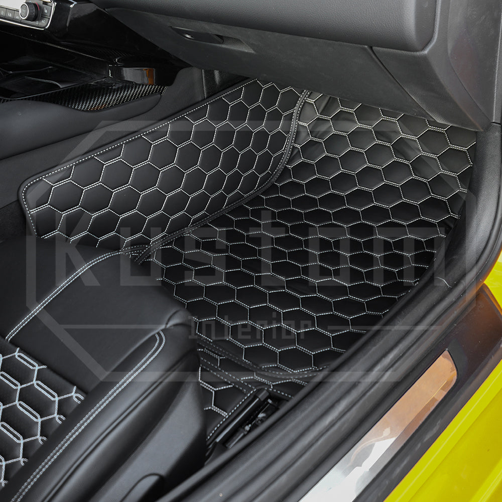 2020+ Toyota Supra Honeycomb Leather Floor Mat