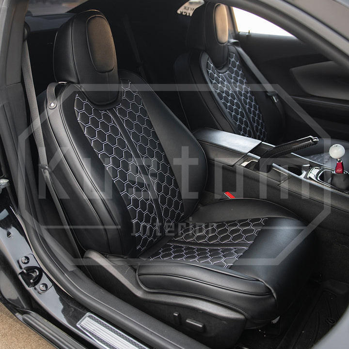 5th Gen Camaro Coupe Custom Leather Seat Covers