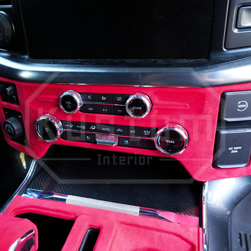 2021+ Ford F-150 Alcantara Console AC Vol Audio Button Panel