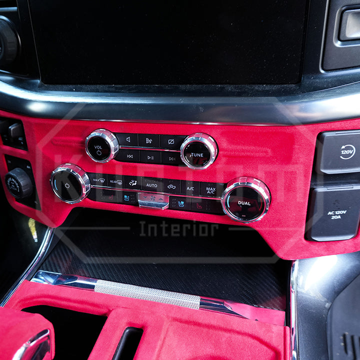 2021+ Ford F-150 Alcantara Console AC Vol Audio Button Panel