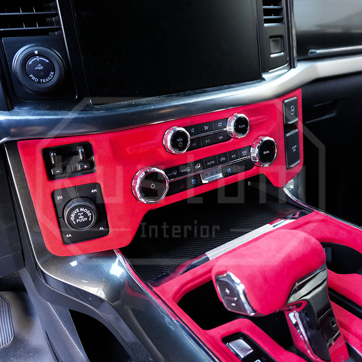 2021+ Ford F-150 Alcantara Console AC Vol Audio Button Panel