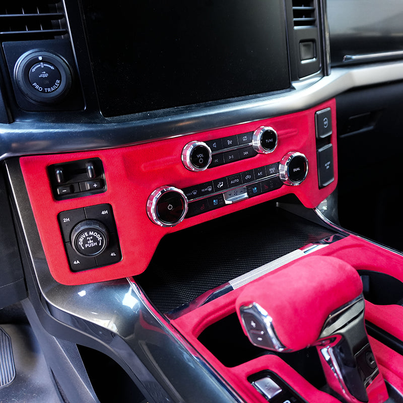 2021+ Ford F-150 Alcantara Console AC Vol Audio Button Panel