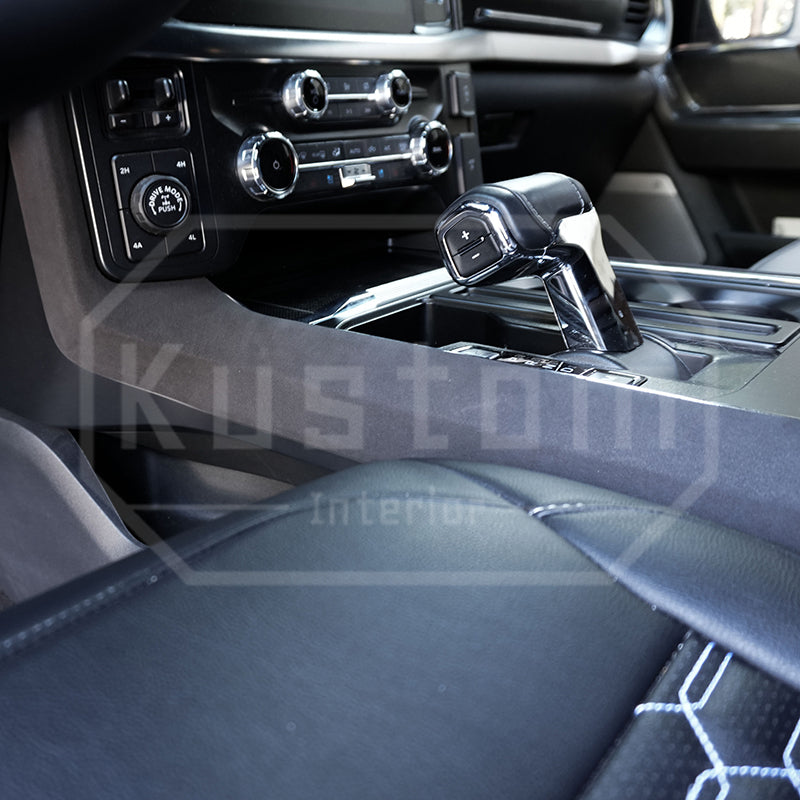 2021+ Ford F-150 Alcantara Gear Side Panel Cover