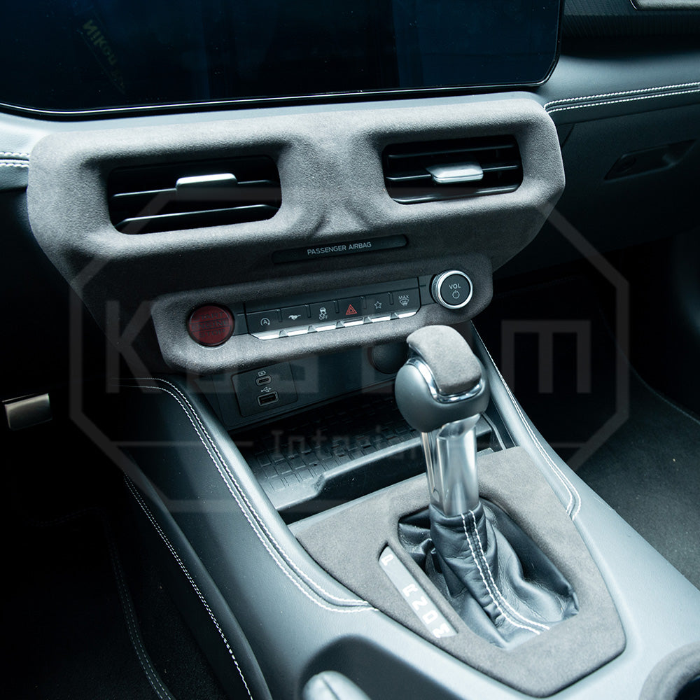 2024+ Ford Mustang S650 Suede Leather Dashboard Center AC Trim Cover