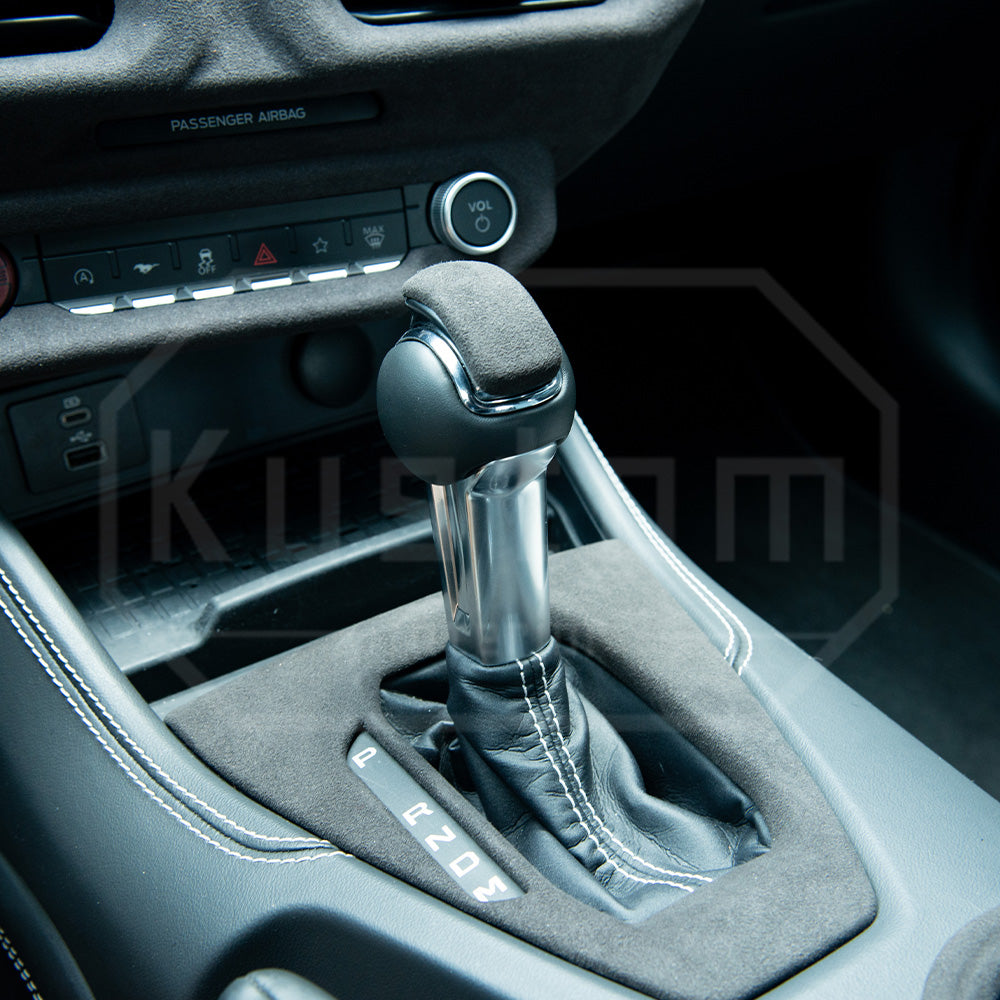 2024+ Ford Mustang Suede Leather Gear Shift Knob & Panel Trim