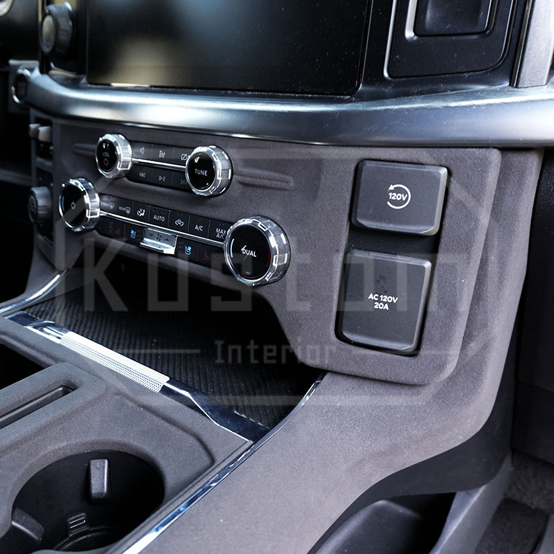 2021+ Ford F-150 Alcantara Console AC Vol Audio Button Panel