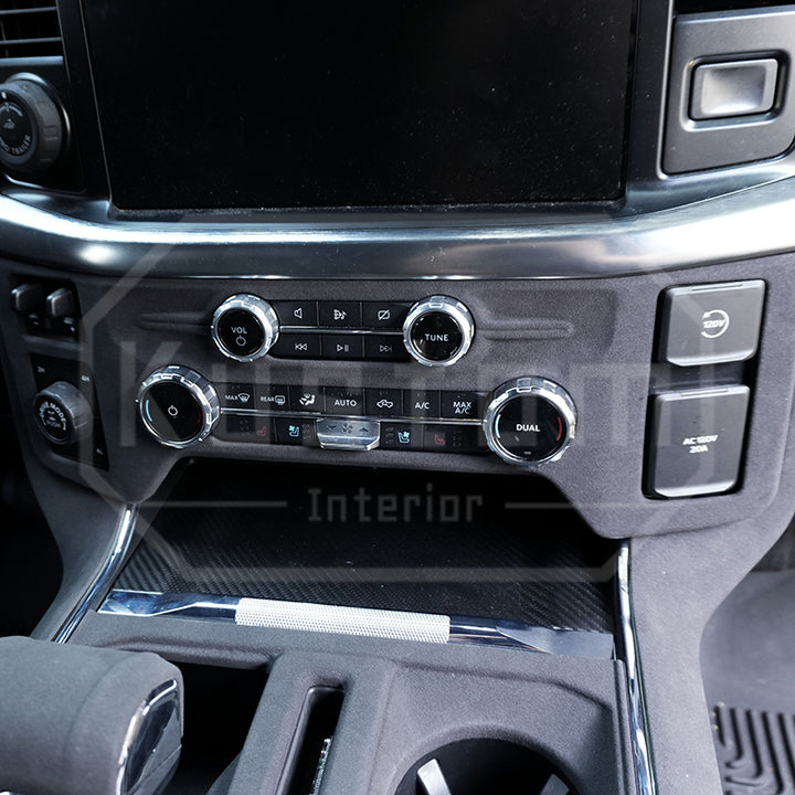 2021+ Ford F-150 Alcantara Console AC Vol Audio Button Panel