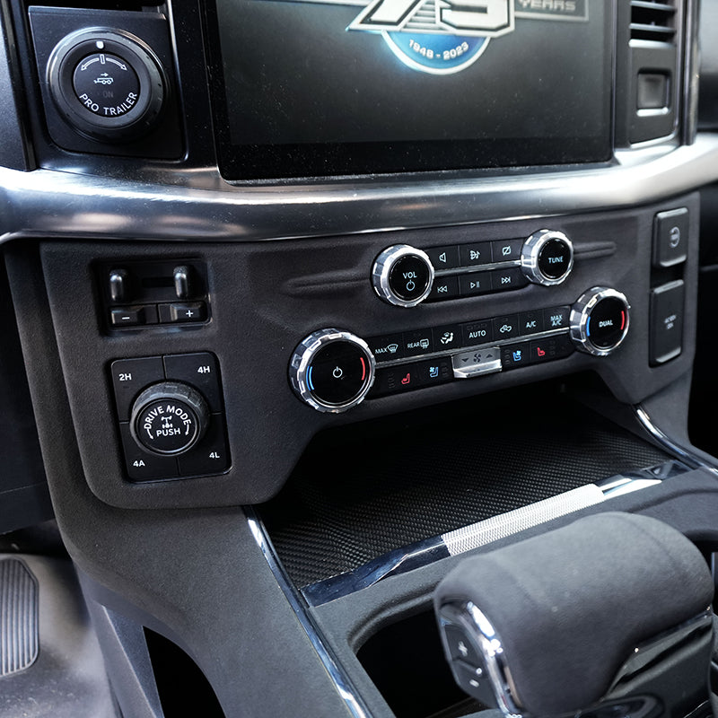 2021+ Ford F-150 Alcantara Console AC Vol Audio Button Panel
