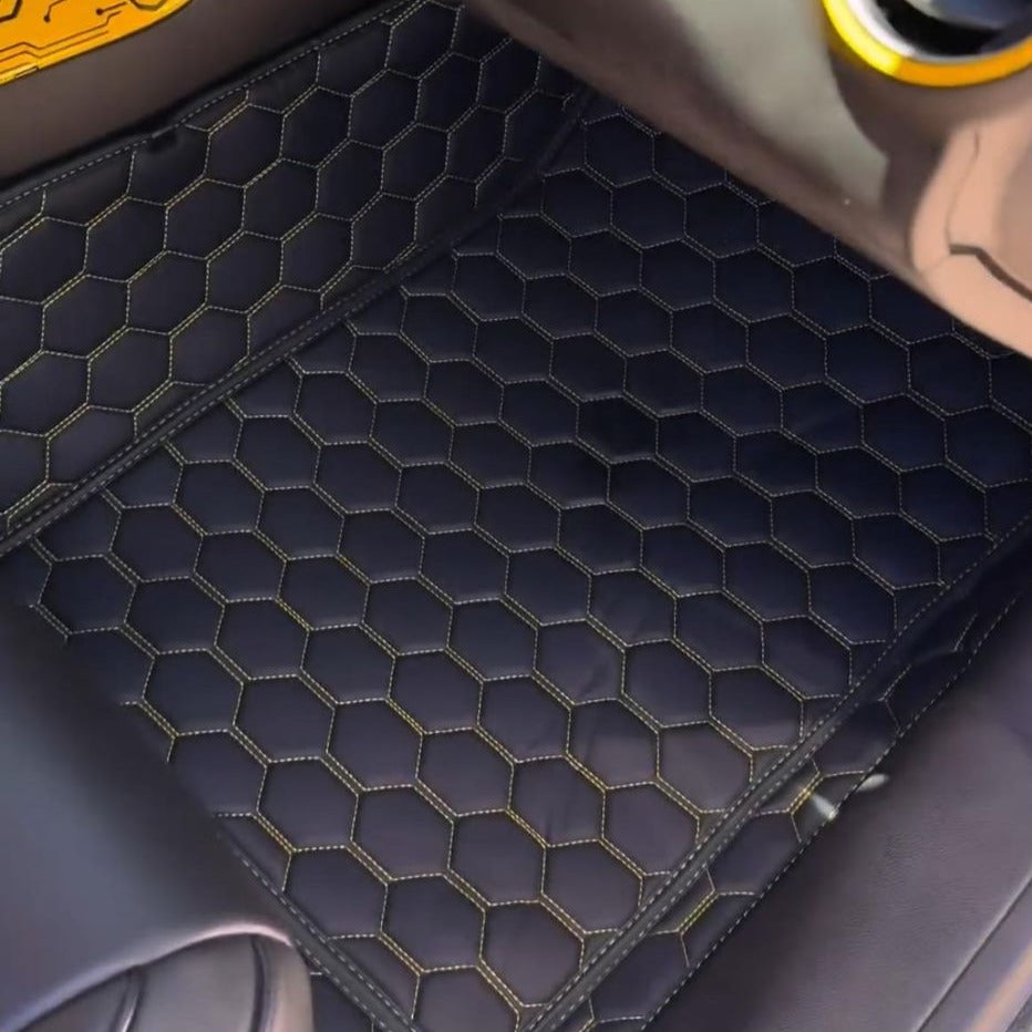 5th Gen Camaro Honeycomb Leather Floor Mat Liners