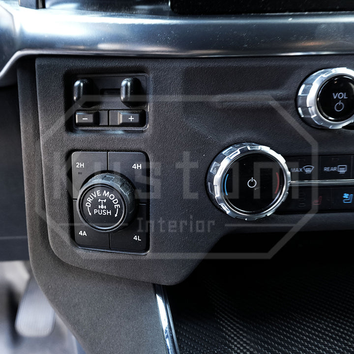 2021+ Ford F-150 Alcantara Console AC Vol Audio Button Panel