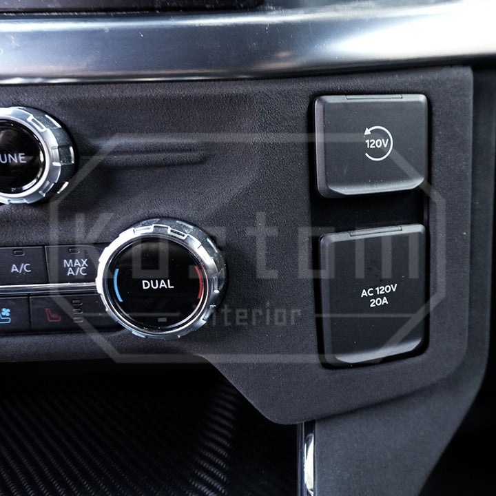 2021+ Ford F-150 Alcantara Console AC Vol Audio Button Panel