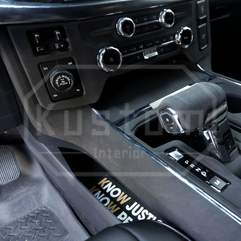 2021+ Ford F-150 Alcantara Console Gear Shifter Panel Trim