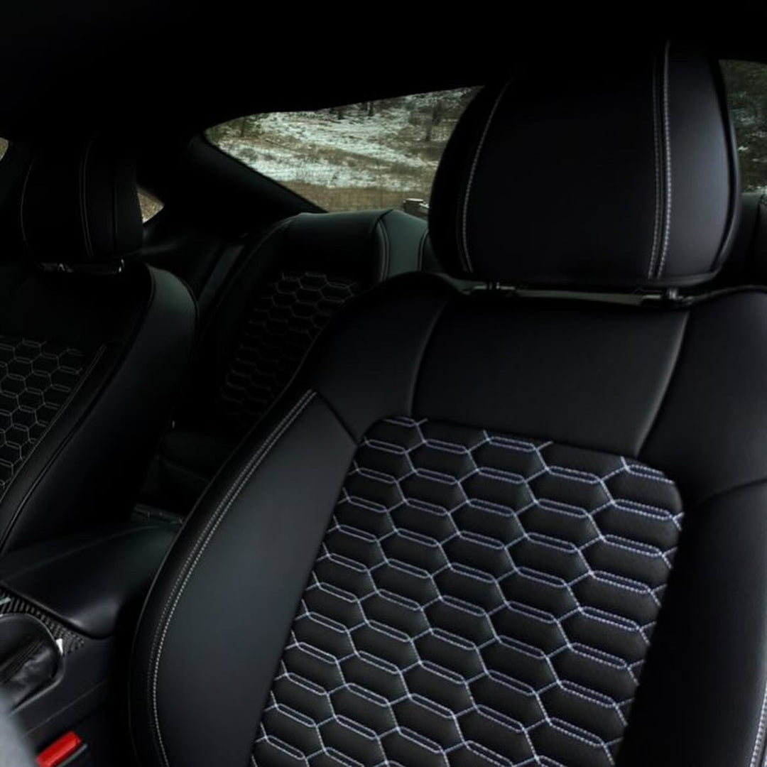 2015-23 Ford Mustang Coupe Double Hex Seat Covers (Custom Order)