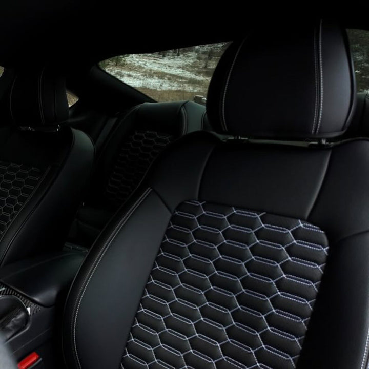 2015-23 Ford Mustang Coupe Double Hex Seat Covers (Custom Order)