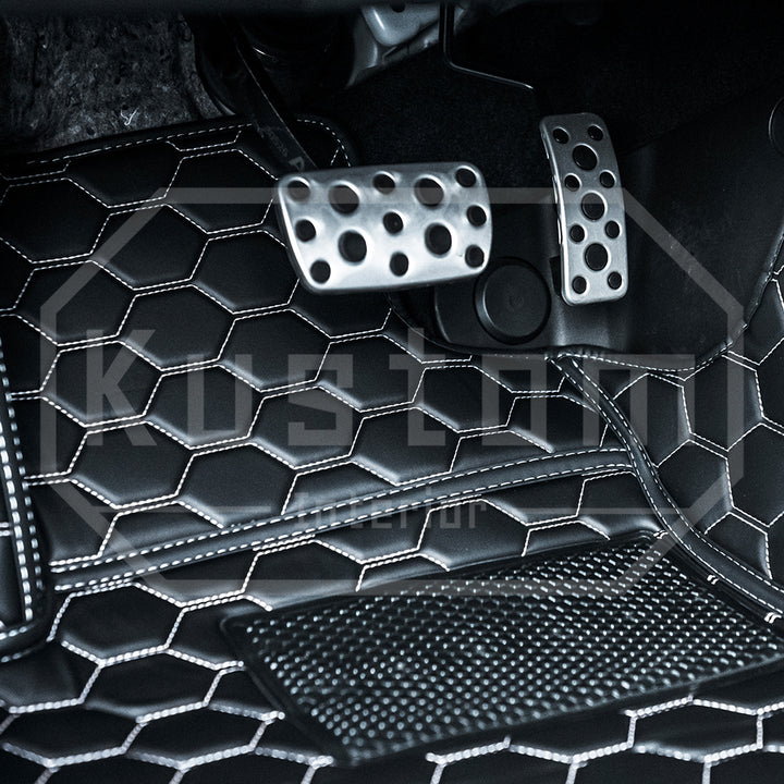 2022+ Toyota GR86 / Subaru BRZ Honeycomb Leather Floor Mat Liners