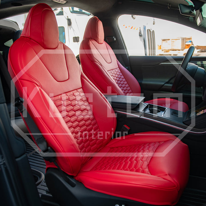 2016+ Tesla Model X Premium Custom Leather Seat Covers