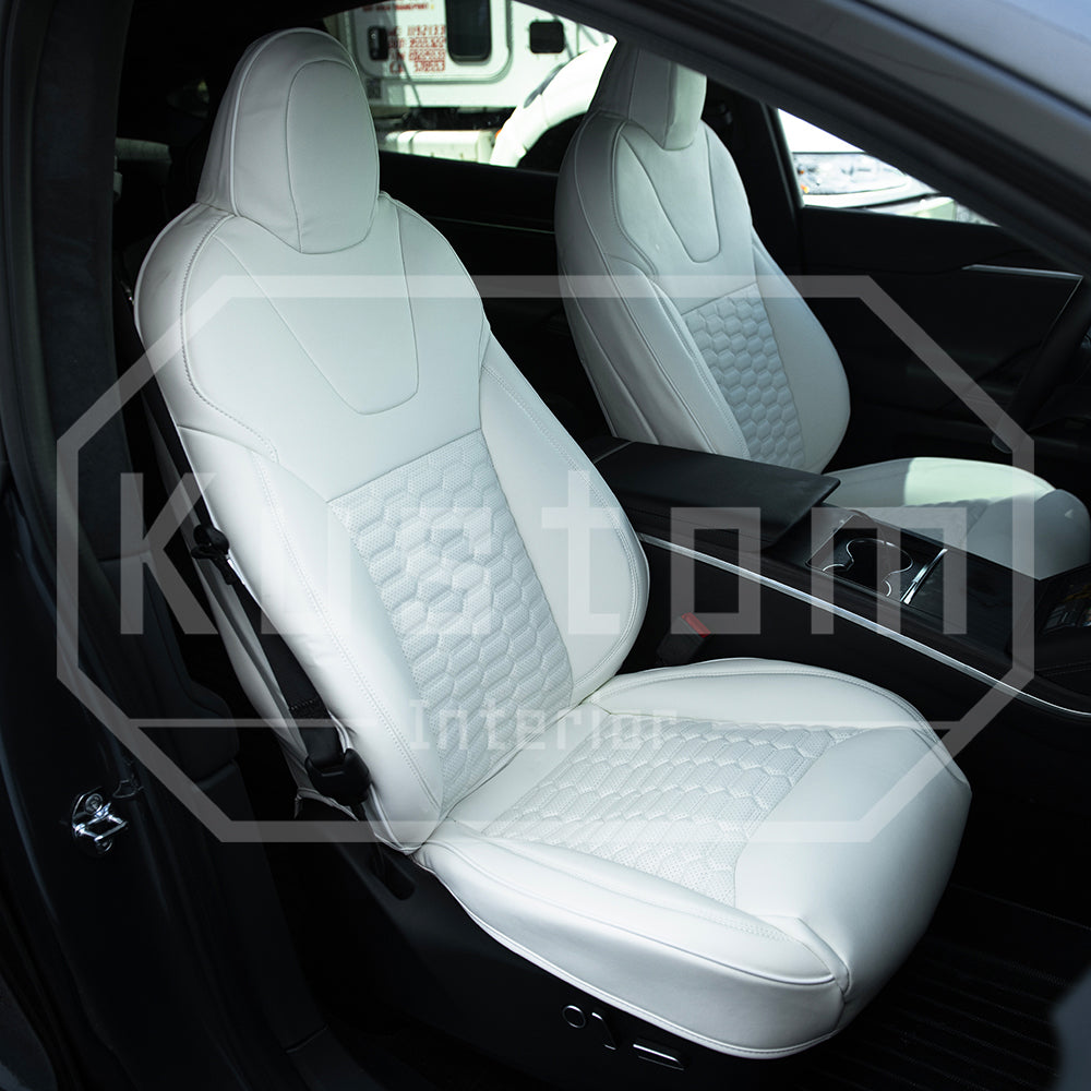 2016+ Tesla Model X Premium Custom Leather Seat Covers