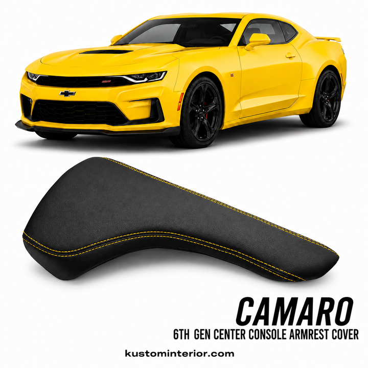 6th Gen Camaro Center Console Lid Armrest Cover (Custom Order)