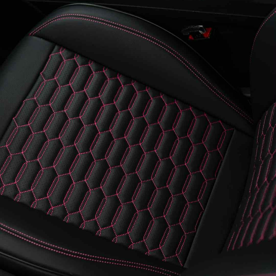 2015-23 Ford Mustang Coupe Double Hex Seat Covers (Custom Order)