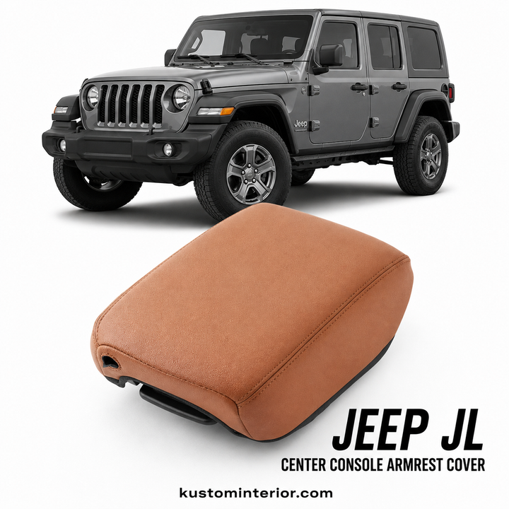 2018+ Jeep Wrangler JL Center Console Lid Armrest Cover (Custom Order)