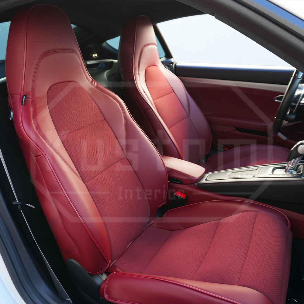 2017+ Porsche 718 Cayman Custom Leather Seat Covers (Custom Order)