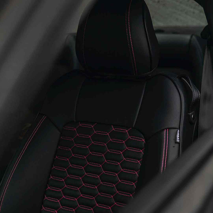 2015-23 Ford Mustang Coupe Double Hex Seat Covers (Custom Order)