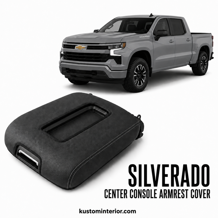 2014-18 Chevrolet Silverado Center Console Lid Armrest Cover (Custom Order)
