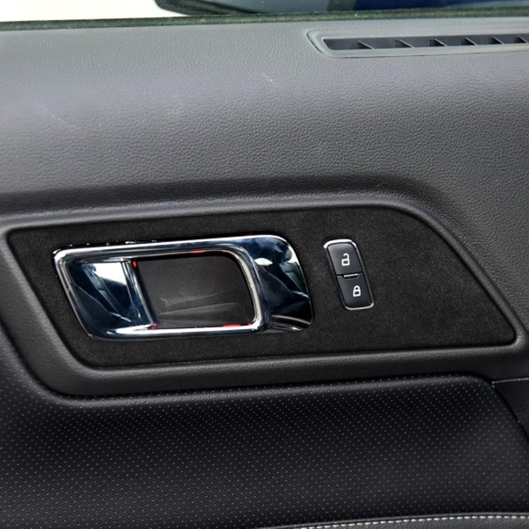 2024+ Ford Mustang Suede Leather Door Handle Lock Switch Trim
