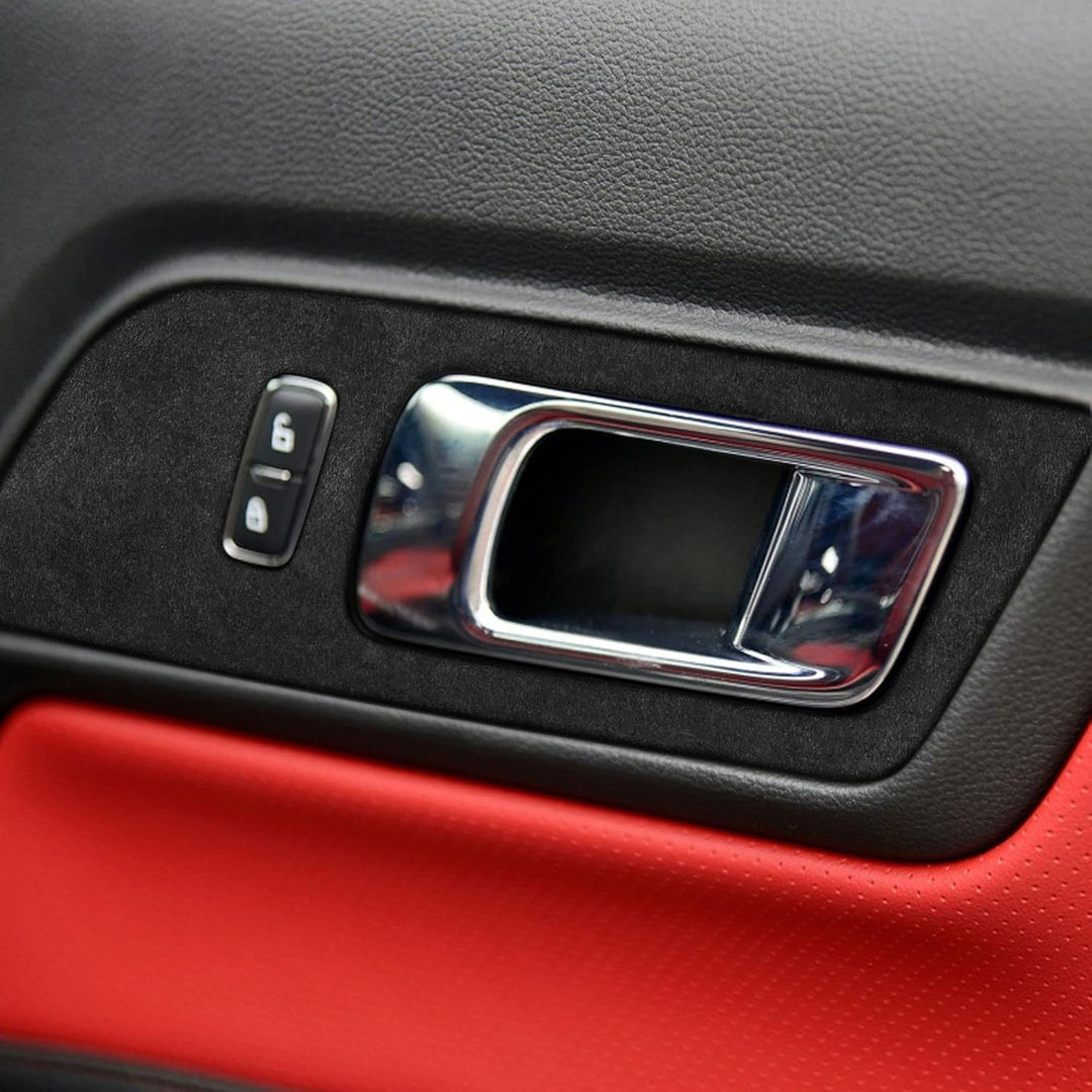 2024+ Ford Mustang Suede Leather Door Handle Lock Switch Trim