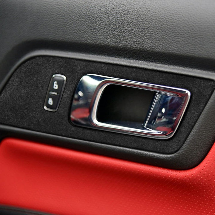 2024+ Ford Mustang Suede Leather Door Handle Lock Switch Trim