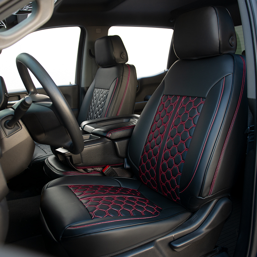 2019+ Chevrolet Silverado Premium Custom Leather Seat Covers