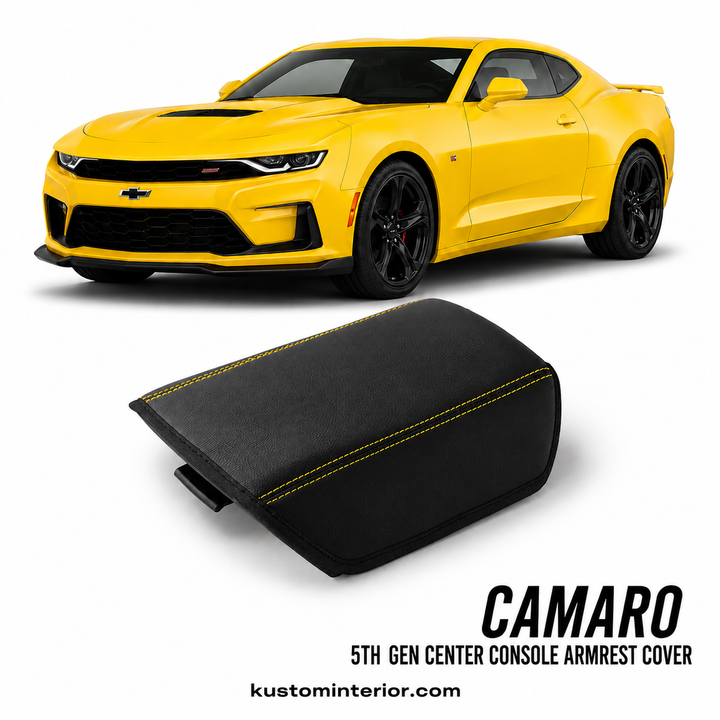 5th Gen Camaro Center Console Lid Armrest Cover (Custom Order)