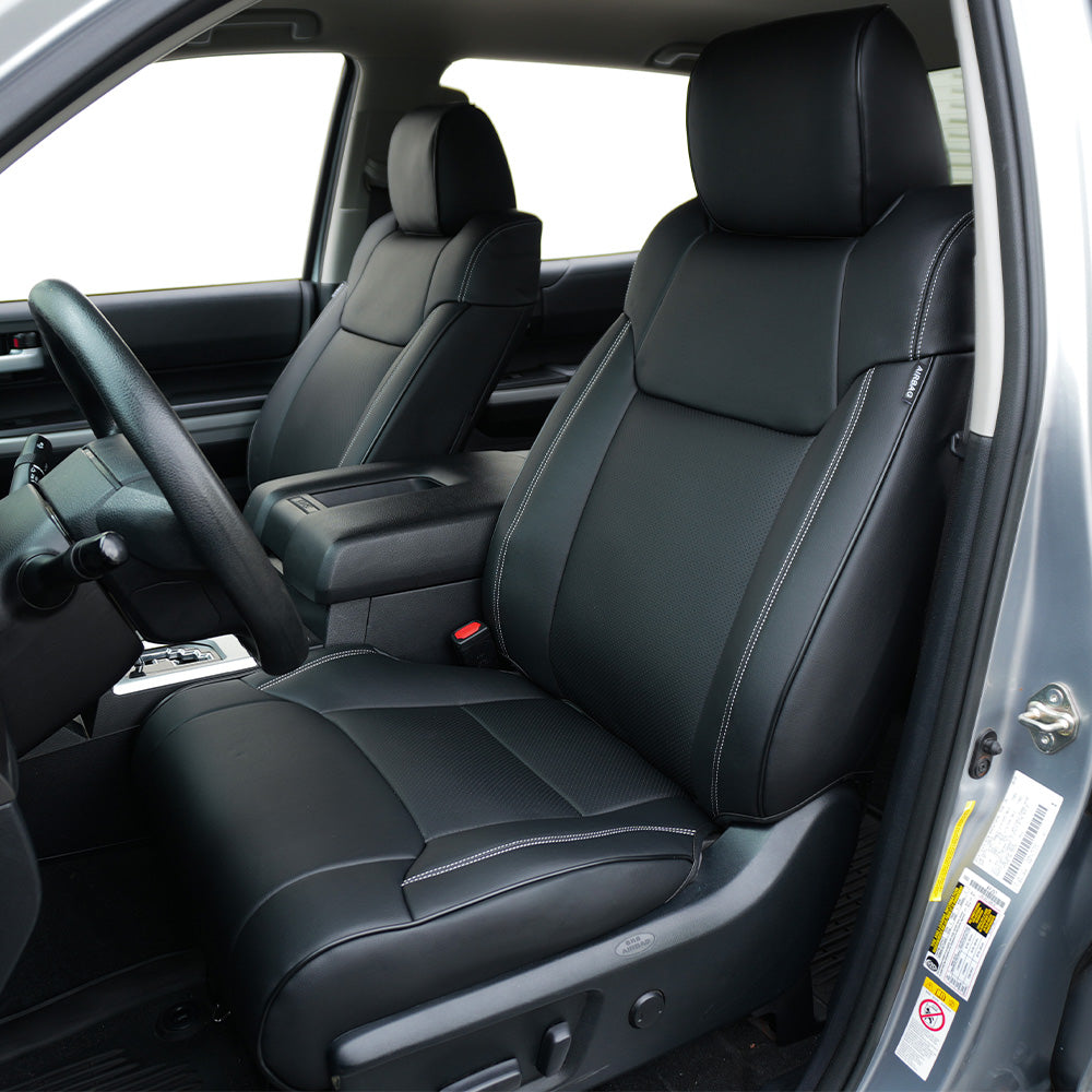 Driver Side Bottom Leather Seat Cover For 2014-2018 Toyota Tundra - Graphite Gray