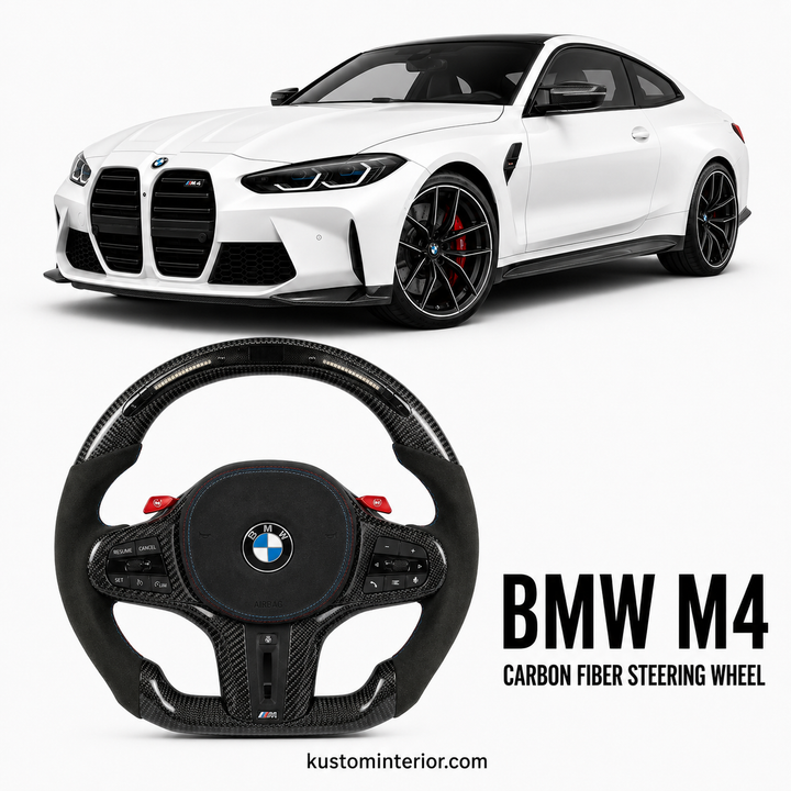 BMW M4 Custom Carbon Fiber Steering Wheel (Custom Order)