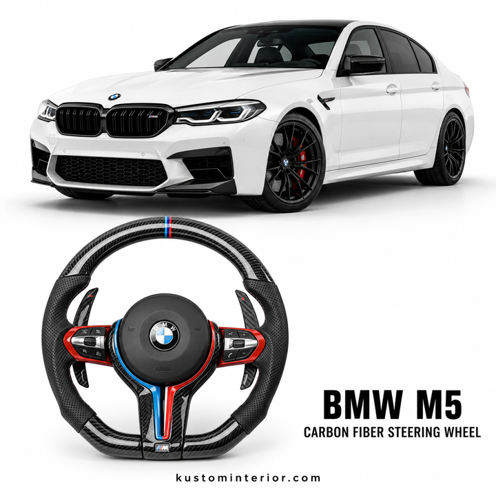 BMW M5 Custom Carbon Fiber Steering Wheel (Custom Order)