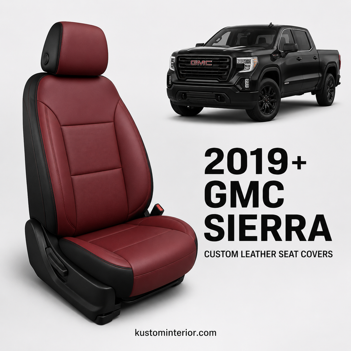 2019+ GMC Sierra Premium Leather Seat Covers (Custom Order)