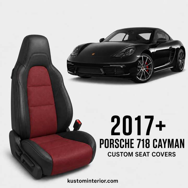 2017+ Porsche 718 Cayman Custom Leather Seat Covers (Custom Order)