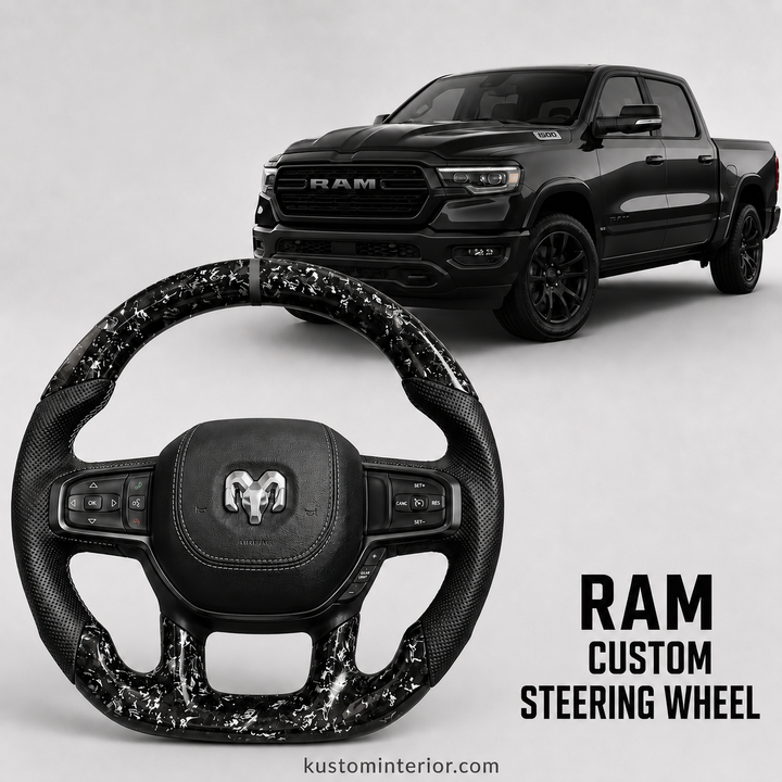 Dodge Ram Carbon Fiber Steering Wheel (Custom Order)