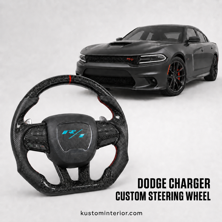 Dodge Charger Carbon Fiber Steering Wheel (Custom Order)