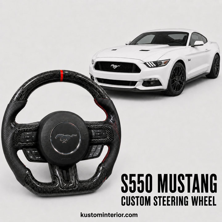 2015-23 Ford Mustang Carbon Fiber Steering Wheel (Custom Order)