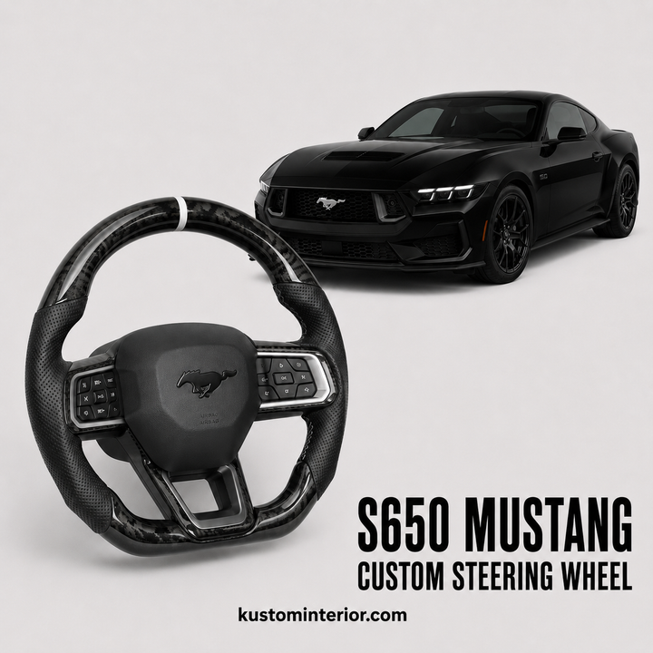 2024+ Ford Mustang Carbon Fiber Steering Wheel (Custom Order)