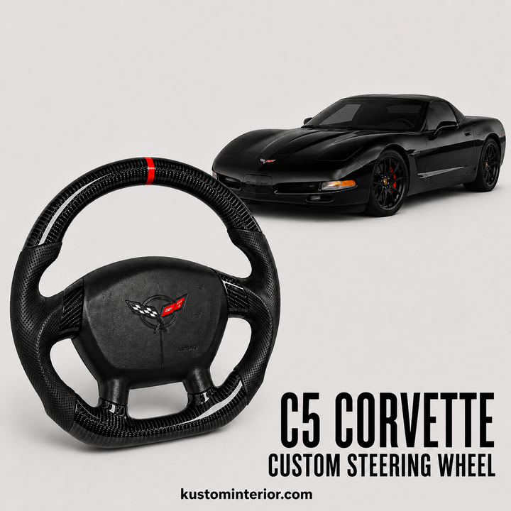 Corvette C5 Carbon Fiber Steering Wheel (Custom Order)